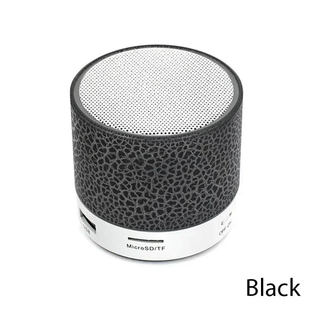 (preto) Mini Alto-falante Bluetooth, Alto-falante Sem Fio, Cartão Sd, Usb, Subwoofer