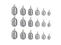 Conjunto 18p Sinkers de Pesca Ecológicos com Caixa