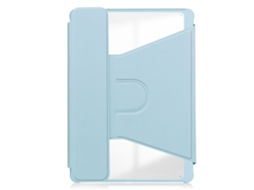 Capa Para Apple Ipad Pro 11 2024 Com Tabuleiro Para Canetas Azul Celeste