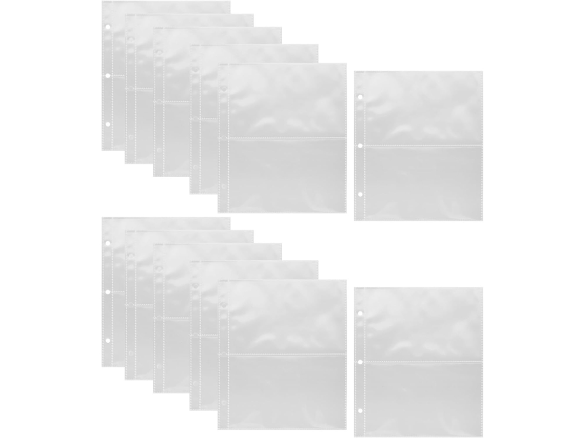 Kallory Folhas De Recarga Em Pvc Transparente Distância De Trou De 7 Cm Lote De 12 Formato A5 Fine Et