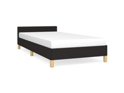 Bed Frame With Headboard, Bed Frames With Headboard Vidaxl Preto Tecido (80 X 200 Cm)