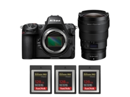 Z8 + Z 14 24mm F/2.8 S + 3 Sandisk 128gb Extreme Pro Cfexpress Type B Máquina Fotográfica Híbrida Full frame + Ebook Pricedirect NIKON