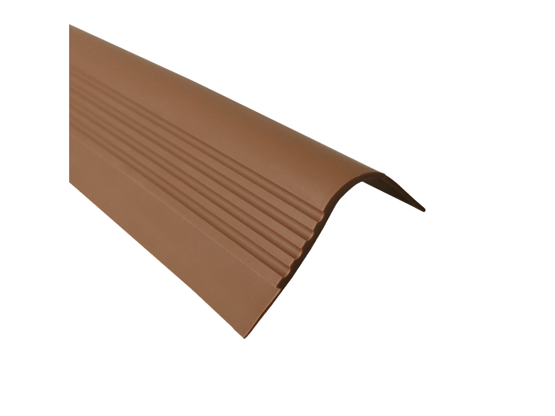 Perfil De Borda De Escada Quest Pvc 40x42 Mm Com Inserção De Segurança, Castanho, 150 Cm