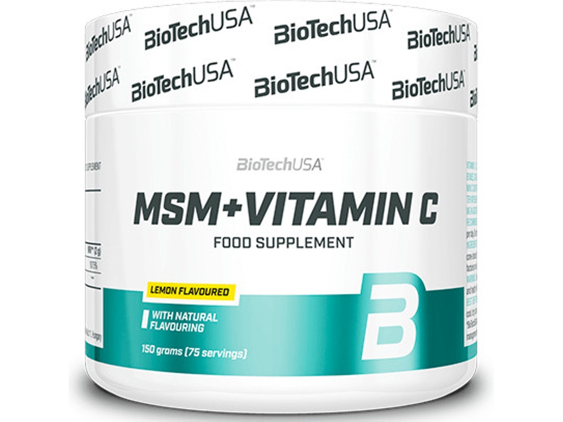 Suplemento Alimentar BIOTECH USA Msm + Vitamina C 1500R (Limão 150 g