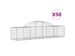 Gabion Basket, Gabion Baskets Vidaxl Prateado Ferro (200 X 50 X 40/60 Cm)