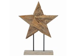Conjunto 1 Decoração De Natal Vidaxl Castanho Madeira De Teca Maciça (43,5 X 13,5 X 59 Cm)