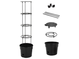 Vidaxl Vaso P/ Cultivo De Tomate Ø29,5x115 Cm Polipropileno Antracite