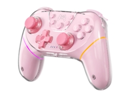Joystick Bluetooth sem fio para Nintendo Switch/Lite/OLED/Switch 2/Windows PC/Tesla, com vibração dupla Hall rosa HEXINYIGJLY