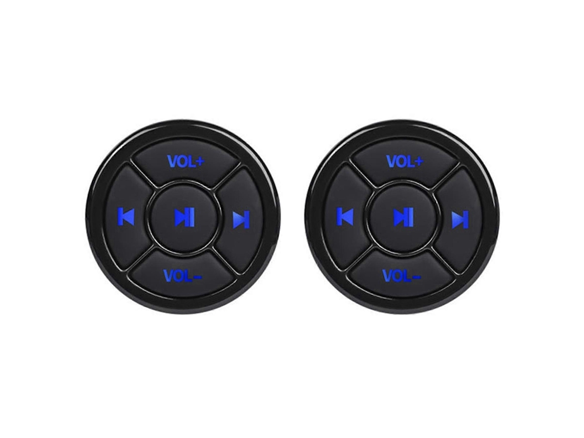 2 Controles Remotos Sem Fio Bluetooth 5.0 Com Botões De Mídia Para Carro, Moto E Volante, Reprodução De Música Para Celulares E Tablets Ios E A_glo