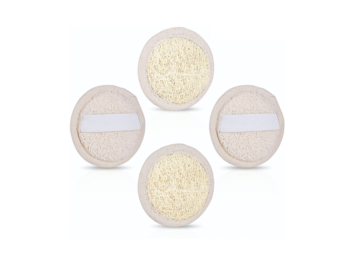 4Pcs Toalhetes de Limpeza Facial Bucha
