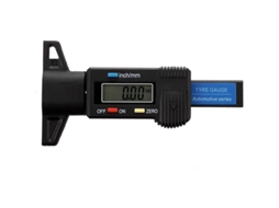 Calibre Digital de Profundidade, LCD, para Medir Pisos de Pneus, Motocicletas, Caminhões, 0 a 25.4mm