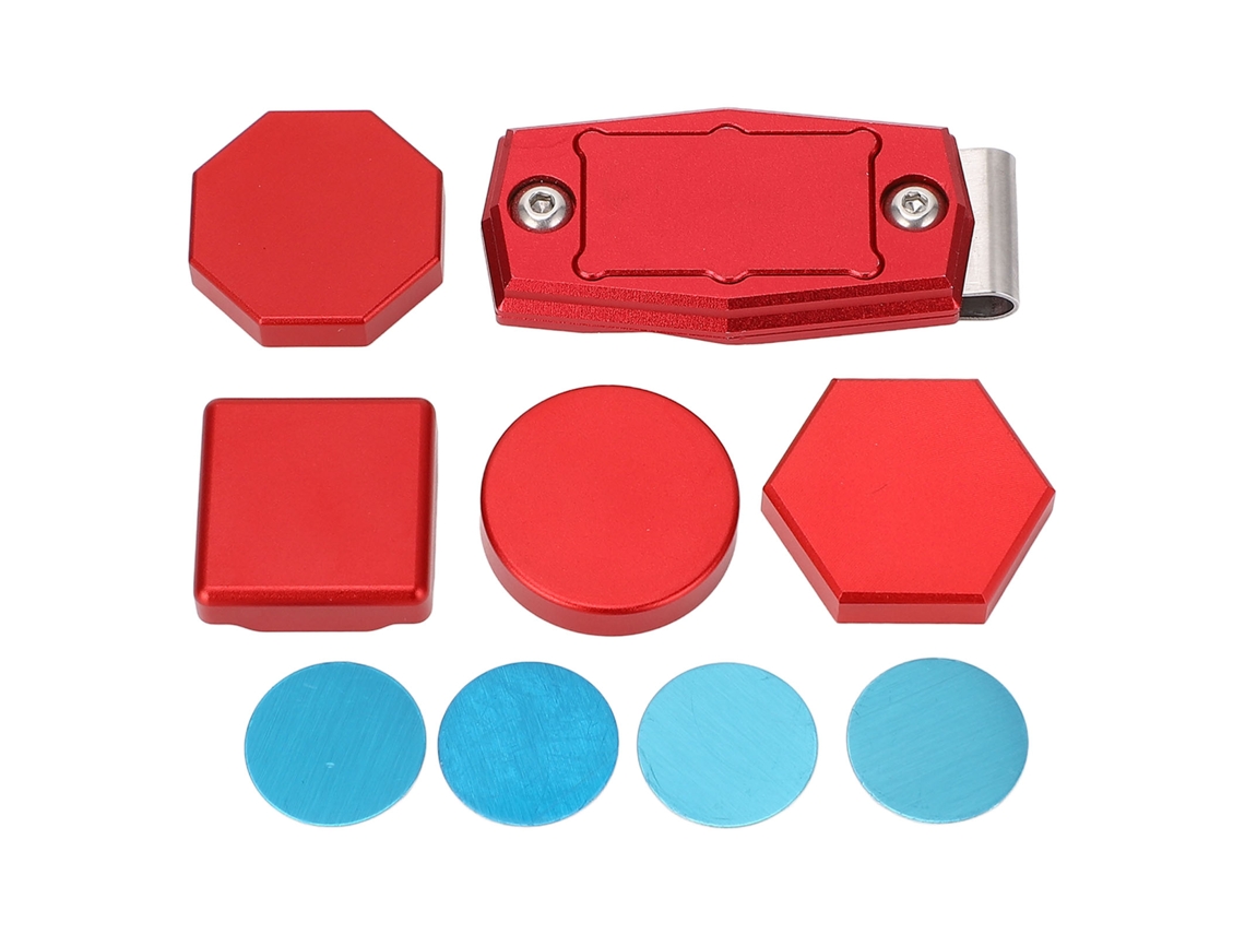 Estojo Para Giz De Bilhar Magnético Hexagonal Octogonal Circular Quadrado De Alumínio Com Clip Para Pool