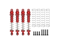 Mali 4pcs Amortecedores Dianteiro e Traseiro de Alumínio para Axial Capra Utb18 1/18 Rc Carro Vermelho