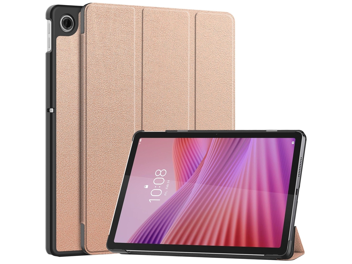 Elysve Capa Para Tablet Para Lenovo Tab K10 2ª Geração De Material Pu Premium Ouro Rosa (tab 311fu), 10,1 Polegadas