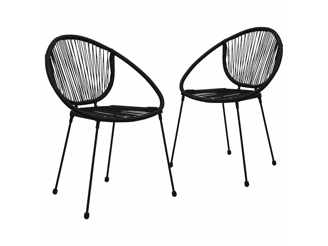 Garden Chair, Garden Chairs Vidaxl Preto Pvc (n/a)