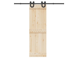Vidaxl Kit De Ferragens Para Porta Deslizante 200 Cm Aço Preto