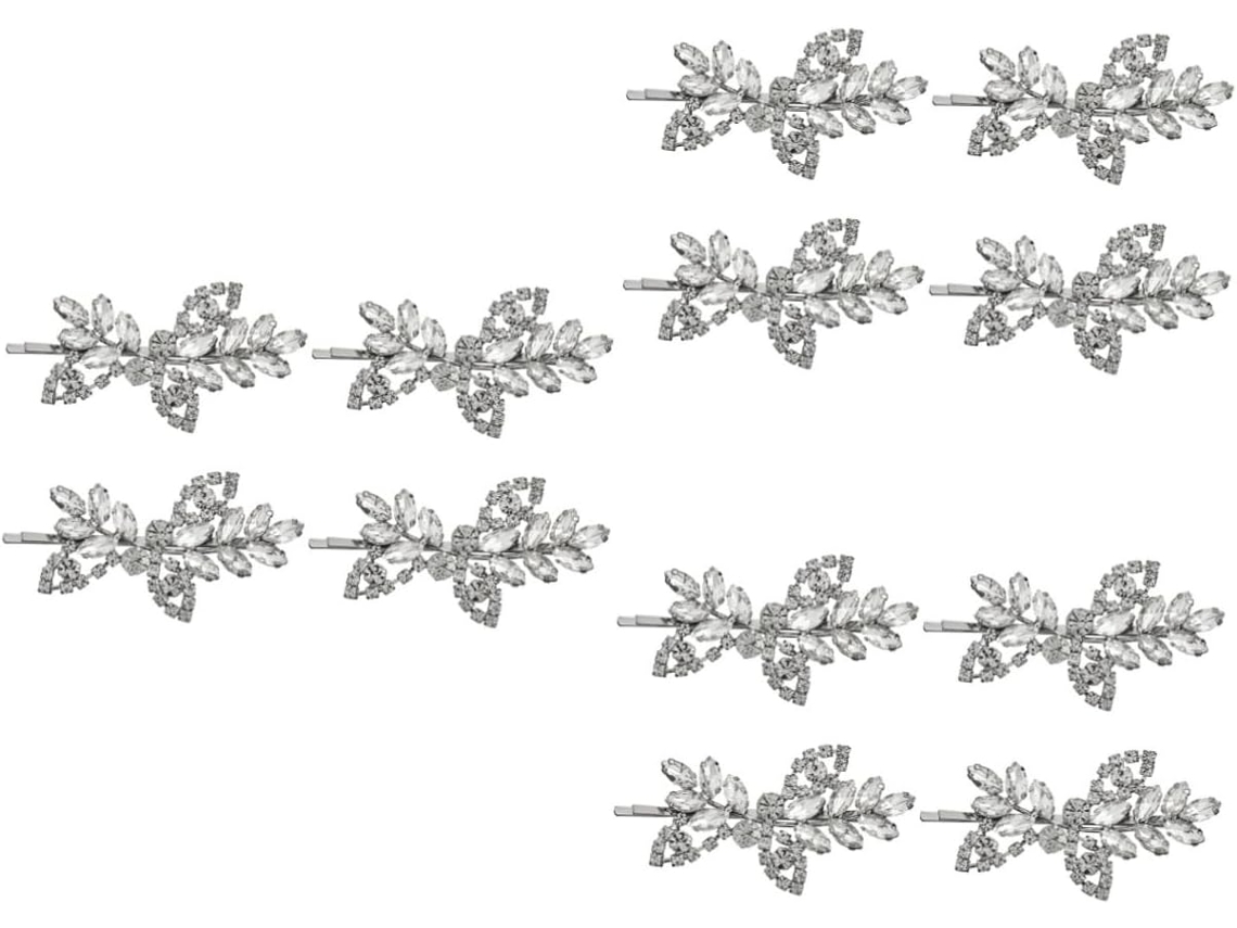 Conjunto De 12 Presilhas De Cabelo Com Formatos Variados Para Acessórios E Ocasiões Especiais.