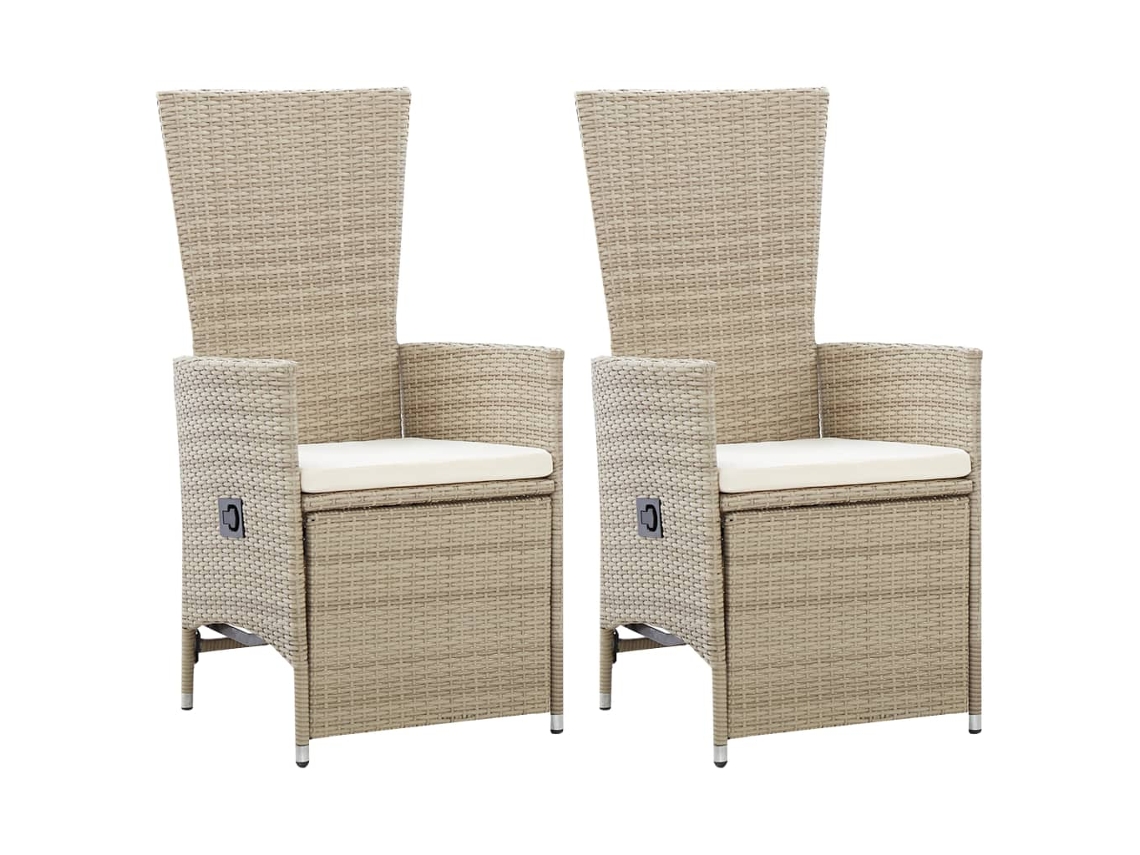 Maison Exclusive - 5 Pcs Conjunto De Jantar Para Jardim Bege