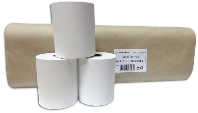Pack 10 Rolos Fita Térmica SITTEN 80x70x11