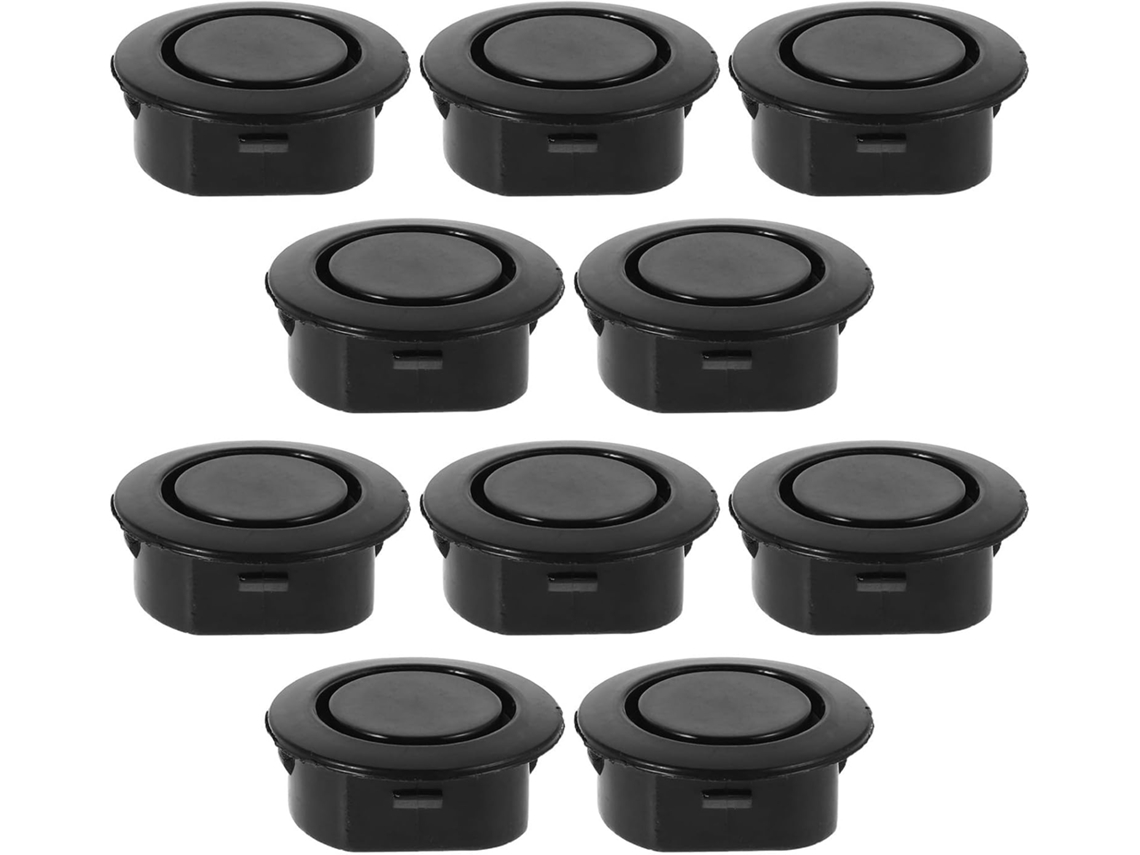 Protetores de para-choque automotivos, 10 peças, protetores de plástico Preta para para-choques de 25-26 mm
