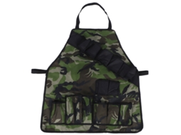 Avental Com Vários Bolsos 600d Oxford Tecido Camuflagem Piquenique Churrasco Avental À Prova Dágua (verde Militar)