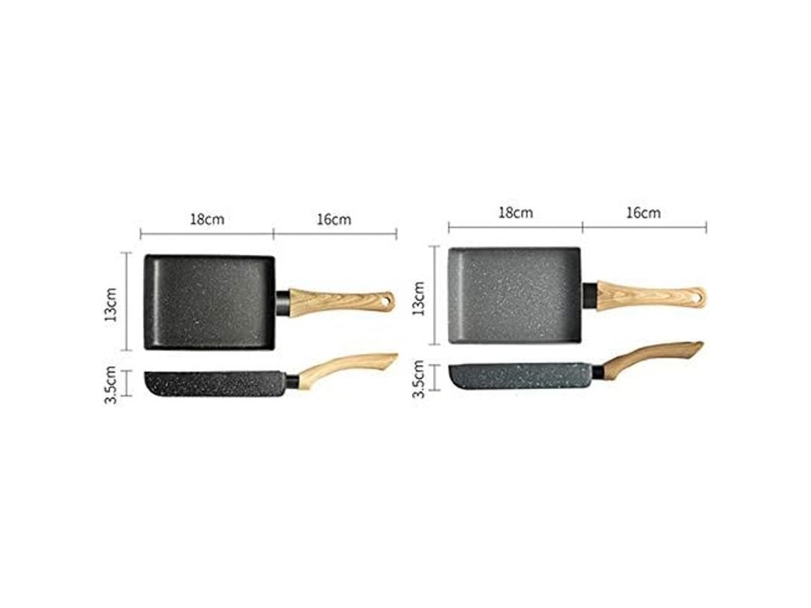 2026 sartén Antiaderente 18x13 Cm para Pancakes Crepes Paella Tamagoyaki Cocina Japonesa Gas Inducción