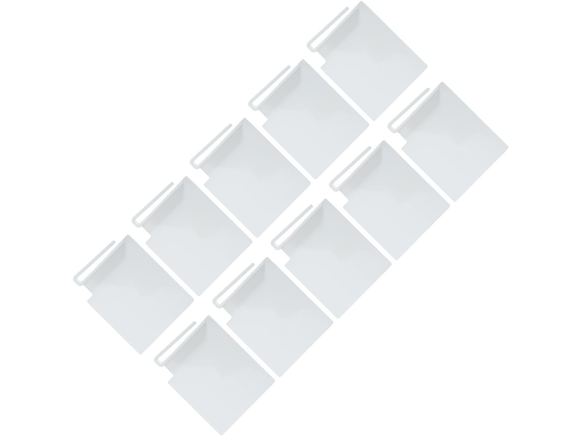 Unomor Conjunto De 10 Divisórias Cartas Colecionáveis Em Plástico Abs Branco, Leves E Portáteis, Ideais