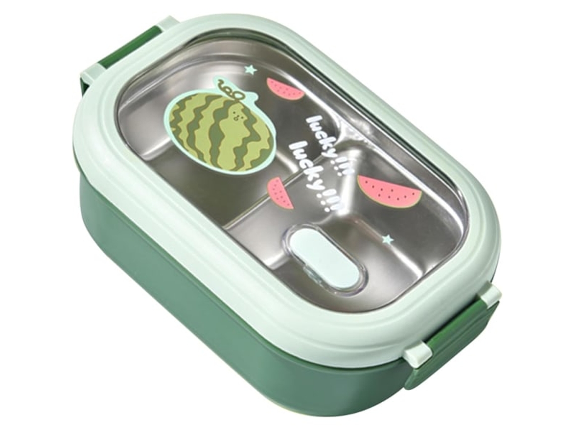 Lancheira Bento, Lancheira Térmica Robusta De Aço Inoxidável, Segura, Portátil Para Escritório Verde Aquaforge
