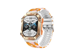 Smart Watch Funcionalidade de Monitoramento de Frequência Cardíaca Laranja Branco GODTVAGT