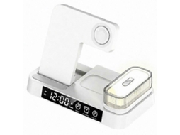 Smartwatch Com Carregador Sem Fio, Alarme E Luz Noturna Led.