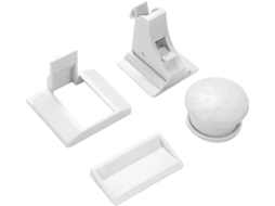 Conjunto De 4 Cadeados Magnéticos De Segurança Brancos Com Chave.
