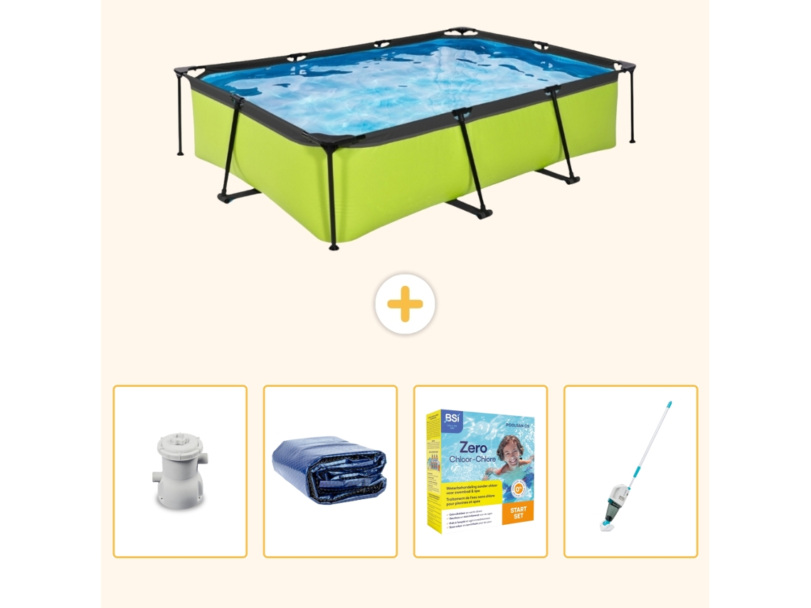 Piscina Exit Retangular 300x200x65 Cm 5 peças Scb12 EXIT TOYS