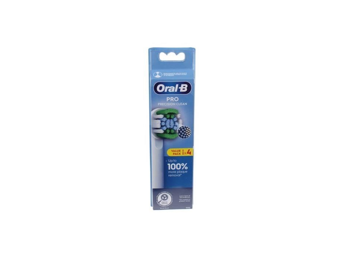 Escova De Dentes Oral B Precision Clean Recharges Xf 4 Peças Cor Azul