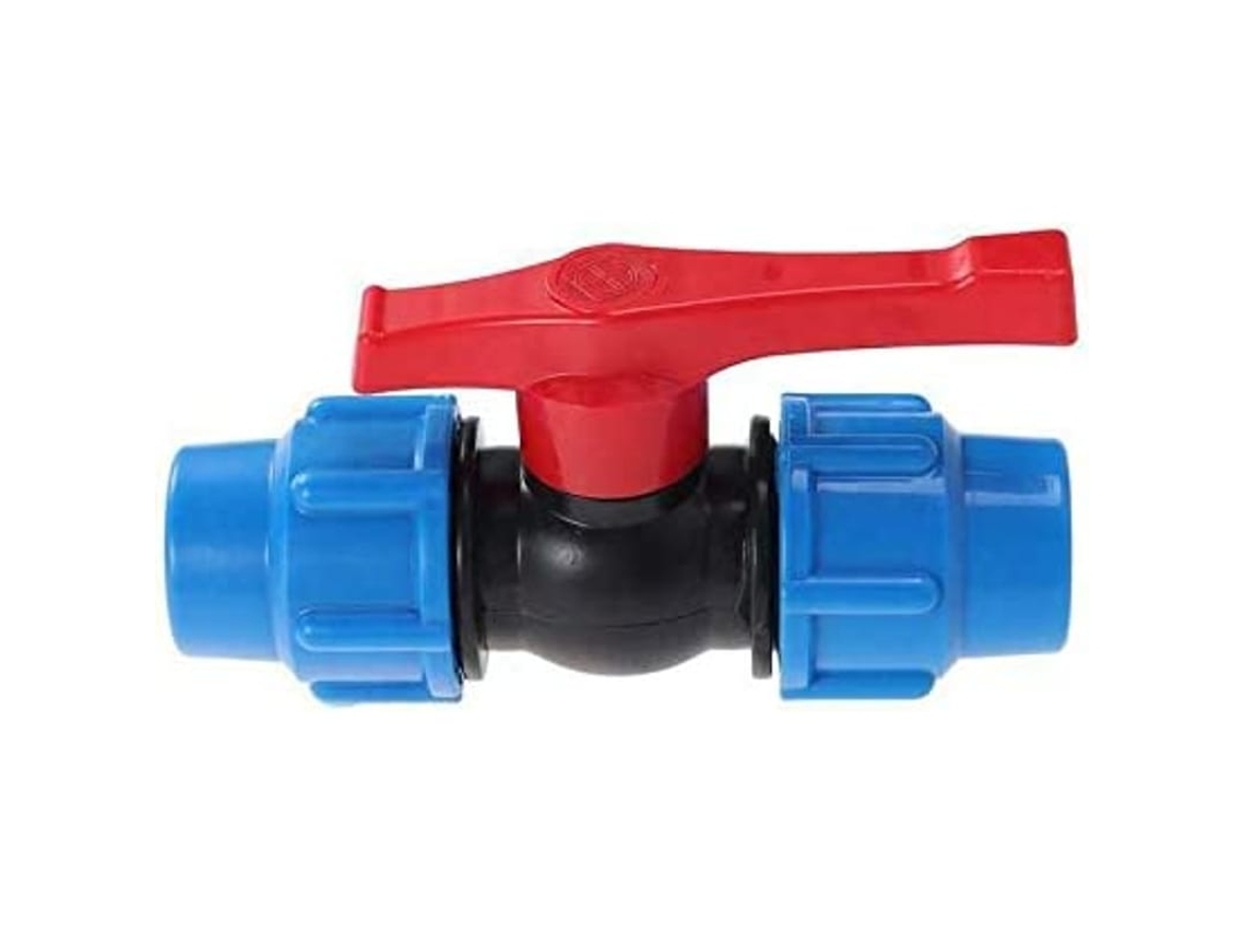 Válvula De Bola Mdpe Com Conexão Por Compressão - 32mm - Resistente À Pressão Para Mangueira De Água