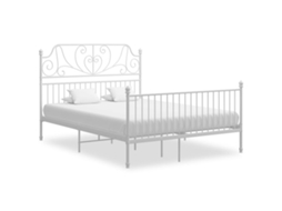 Estrutura De Cama Vidaxl Branco Metal (206x164x124 Cm)