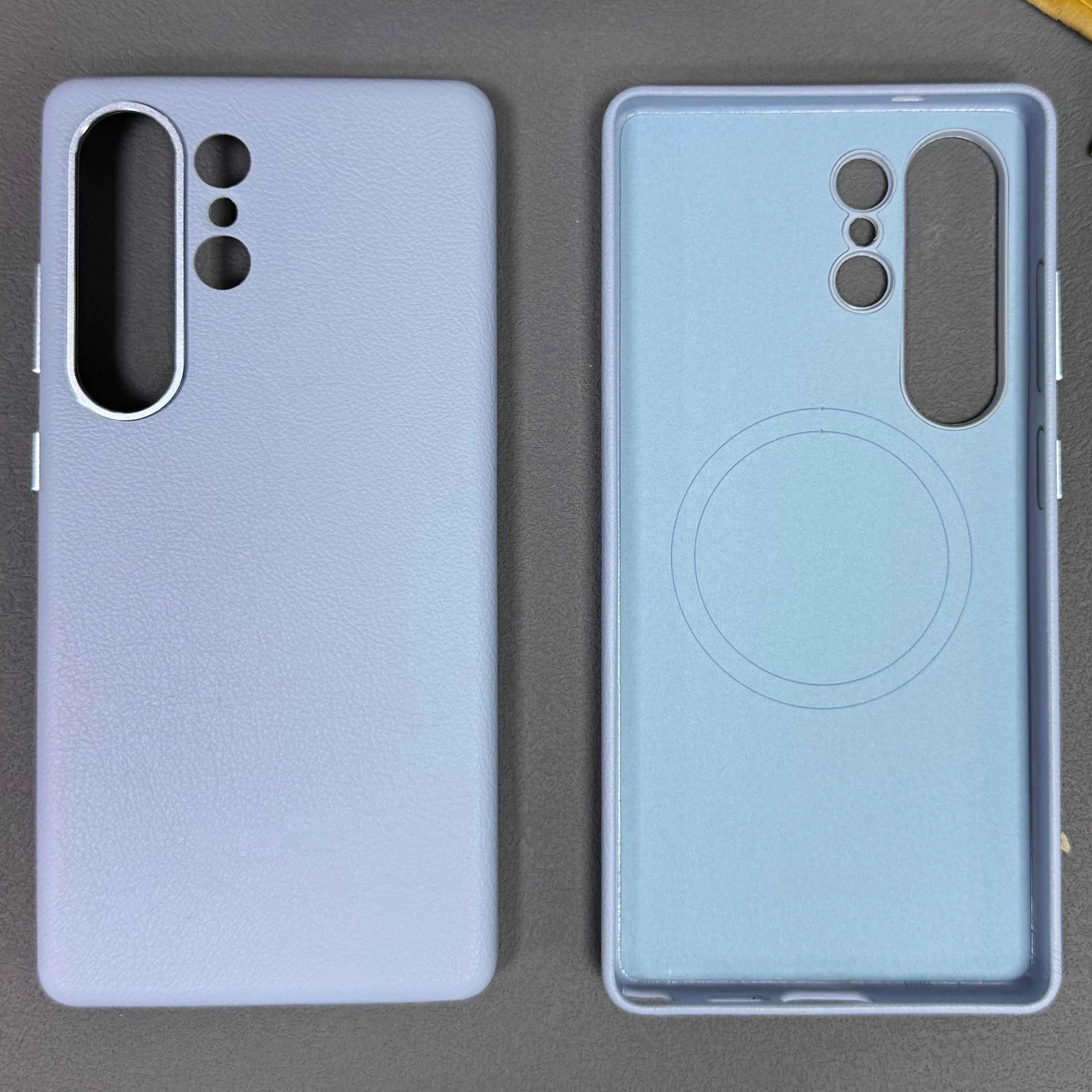 (roxo Claro, Galaxy S25) Capa De Couro Resistente A Impactos Para Celular Samsung, Com Carregamento Magnético Forte E Invisível.