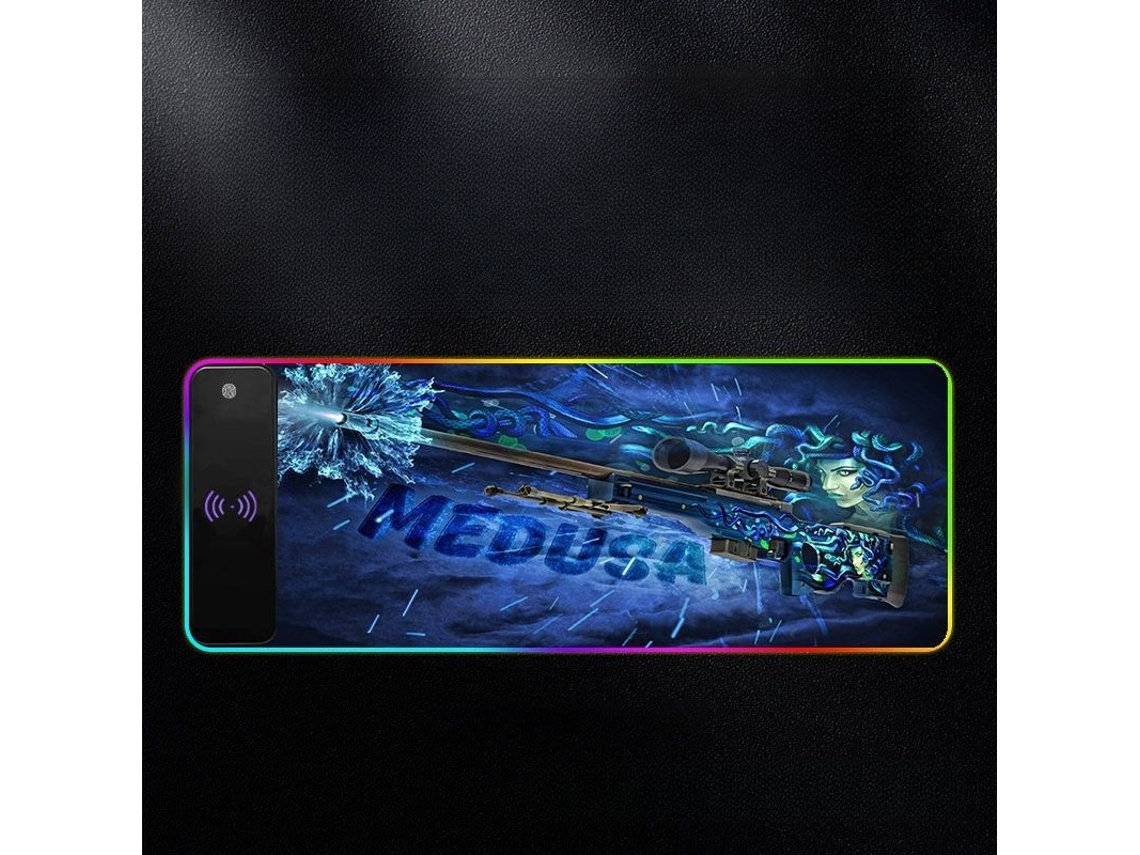 Tapete De Rato , Carregamento Sem Fios 15w, 17 Modos Iluminação Led, 80 X 30cm, Para Pc, Macbook E Computadores Portáteis. Hexinyigjly