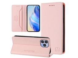 Capa De Couro Para Celular Rc01 Com Dupla Dobra Magnética E Rfid