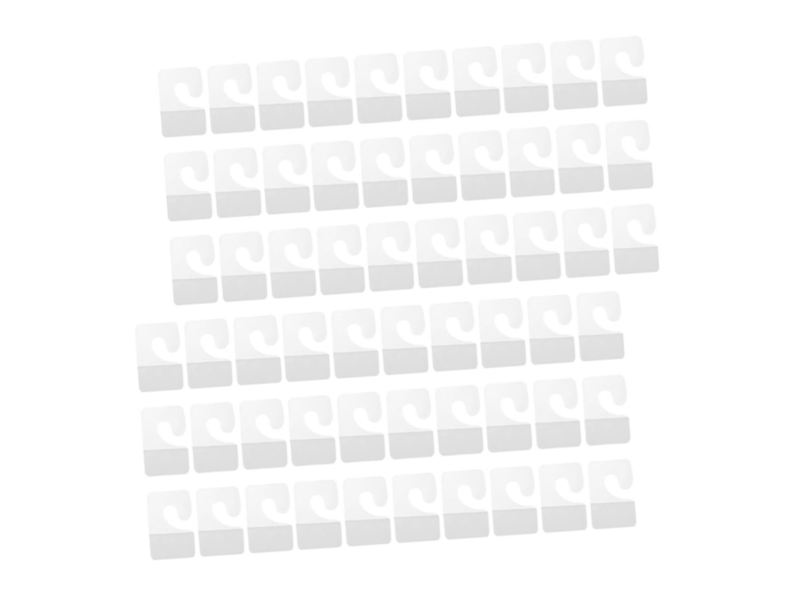 Conjunto De 100 Ganchos Autoadesivos Transparentes Em Pvc Da Collbath