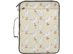 Pasta Expansível Com Estampa De Gansos Fazenda, Bege Claro, Organizador Com 7 Bolsos, Fichário De 3 Argolas E