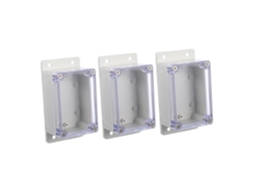 Conjunto de 3 Caixas de Junção Transparentes À Prova D'água para Uso Externo, Resistentes a Intempéries. SFUSHOS