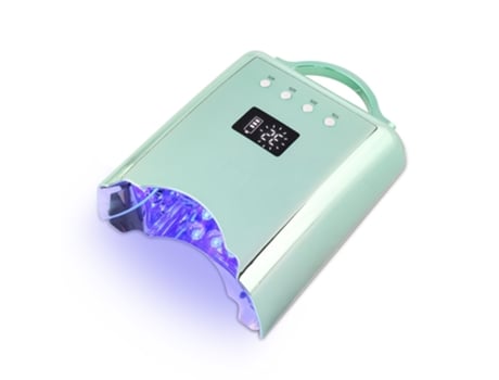 Luz de Cura de Unha Recarregável 78W com Temporizador de Exibição de Tempo de 4 Lcd Sensor Automático Verde IKIKSO