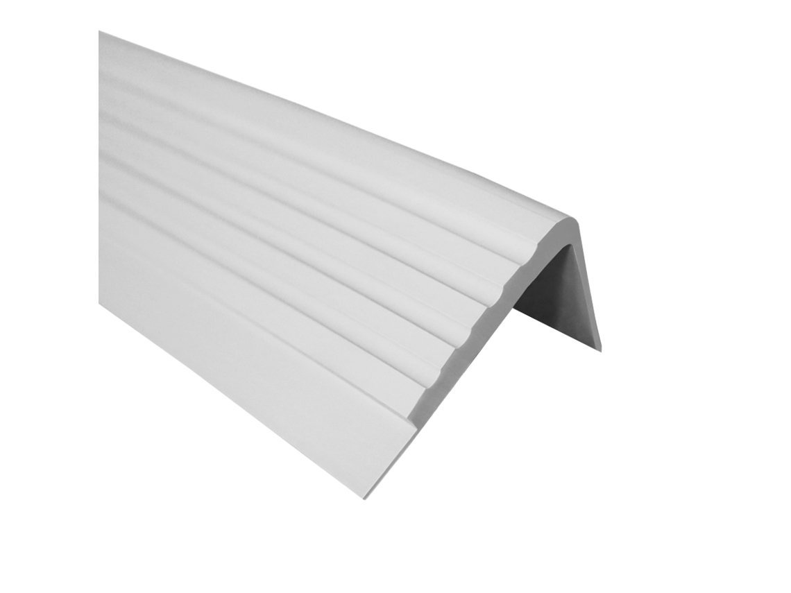 Perfil De Borda De Escada Quest Pvc 50x24 Mm, Antiderrapante, Cinzento, 150 Cm