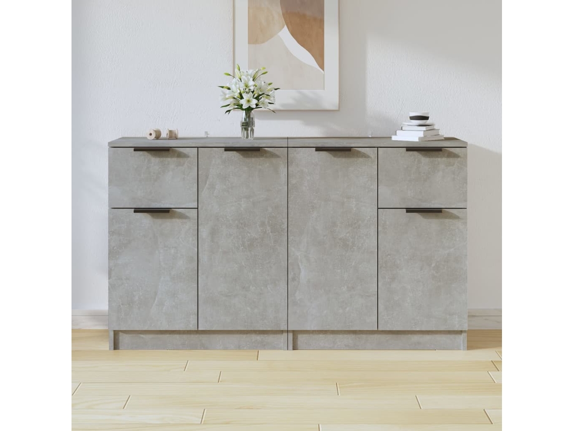 Sideboard, Sideboards Vidaxl Cinzeto Madeira Processada (n/a)