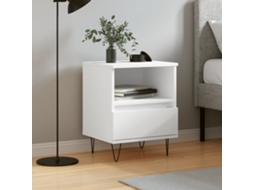 Vidaxl Mesa De Cabeceira 40x35x50 Cm Derivados De Madeira Branco