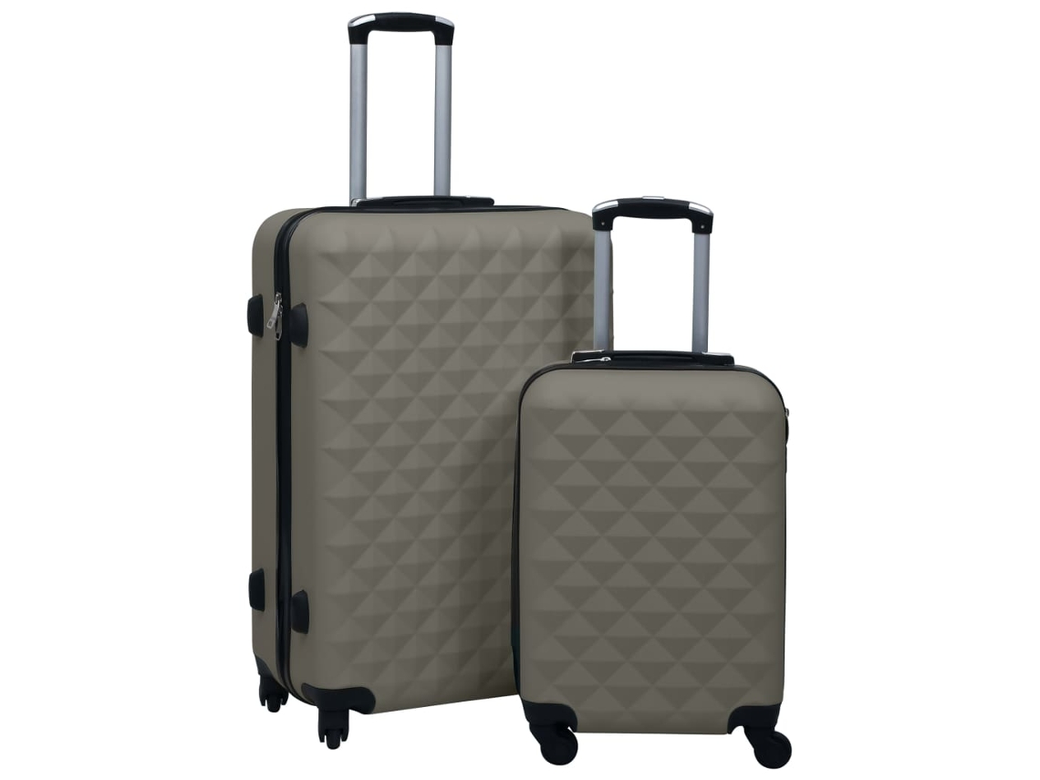 Vidaxl Conjunto De Tróleis Estojo Rígido 2 Pcs Abs Antracite