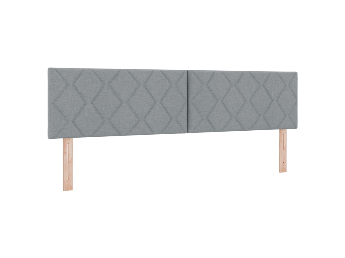 Cabeceira Com Botões Cinza Claro Vidaxl Cinzento-claro Poliéster (180x7x78cm)
