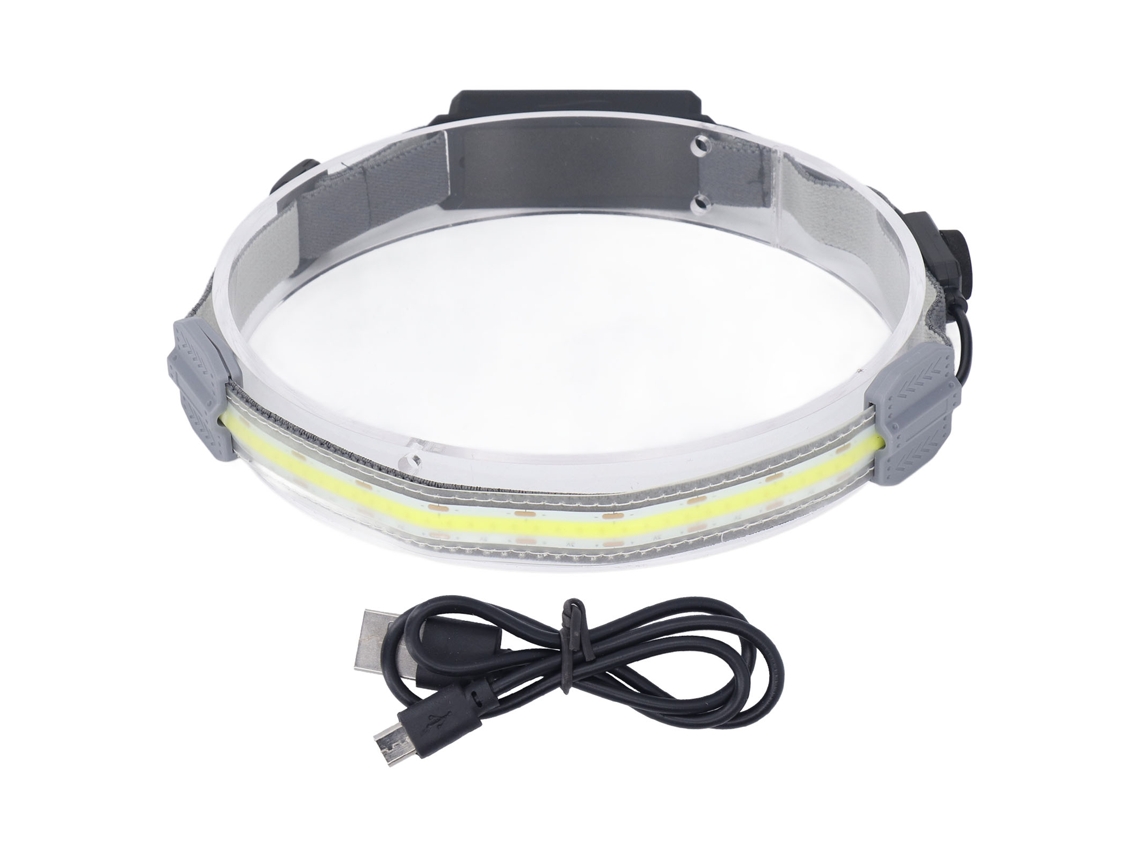 Lanterna de Cabeça Cob Super Brilhante 4 Modos Ipx4 Recarregável para Corrida Hiking Pesca | S/MARCA