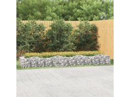 Vidaxl Canteiro Elevado Gabião Arqueado 400x100x50cm Ferro Galvanizado