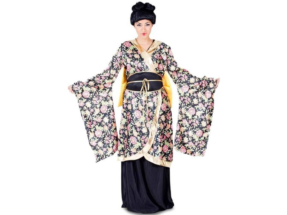 Fato de Mulher DISFRAZZES Geisha Com Flores (Tam: M/L)